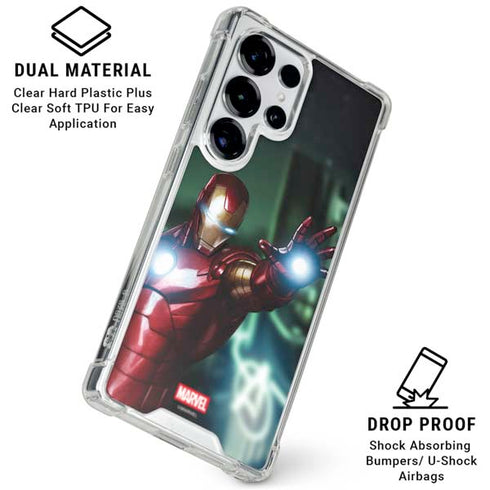 Marvel Tony Stark Iron Man Galaxy S25 Ultra Clear Case